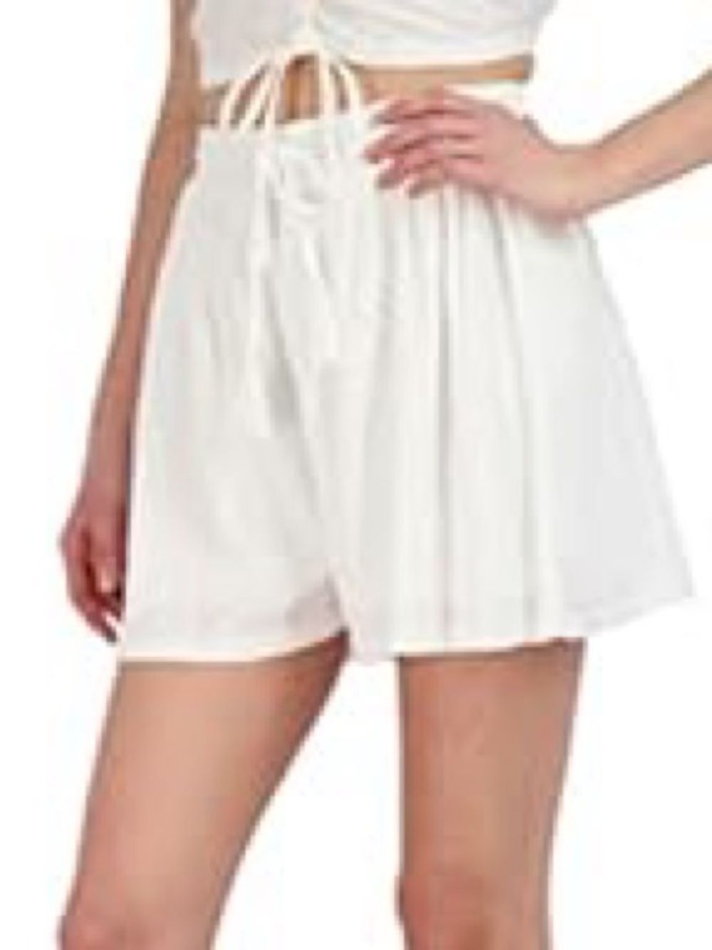 BCBGeneration Flowy Eyelet Drawstring Short - Picture 2 of 7